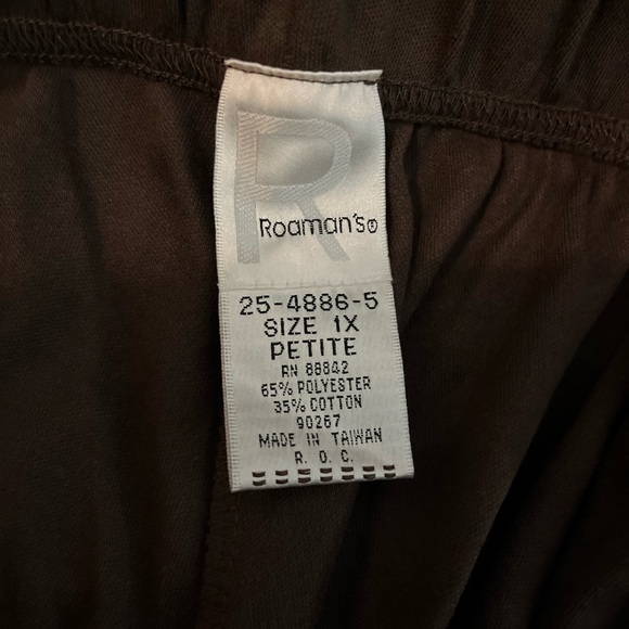 Roaman's Ladies brown pants size 1x Petite - NWT - Picture 3 of 3